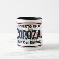 Kennzeichen der Corozal Puerto Rico Tasse