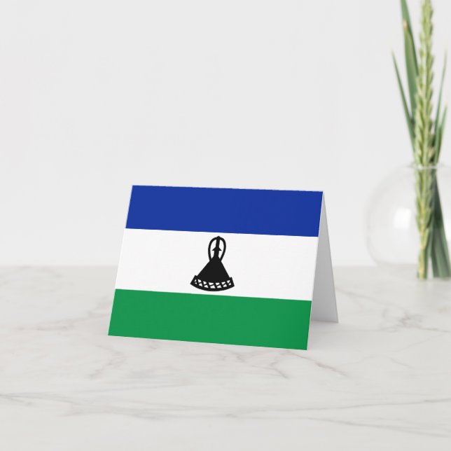 Kennzeichen der Lesotho-Flagge Karte (Vorderseite)