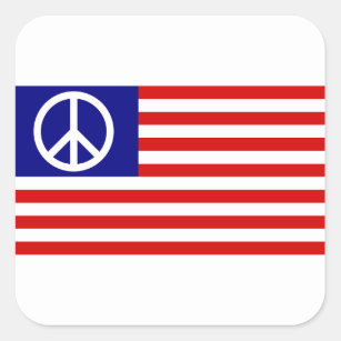Kennzeichen der US Stars & Stripes American Flag Quadratischer Aufkleber