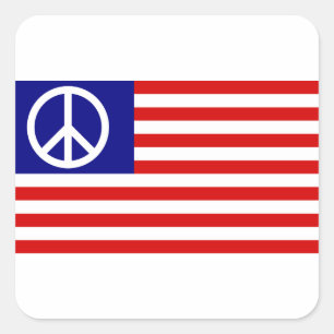 Kennzeichen der US Stars & Stripes American Flag Quadratischer Aufkleber
