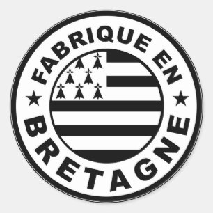 Kennzeichen des Erzeugnisses mit Angabe des Landes Runder Aufkleber