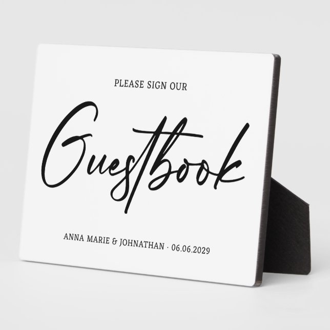 Kennzeichen des Gästebuches Fotoplatte (Seite)