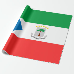 Kennzeichen für äquatoriale Guinea Geschenkpapier