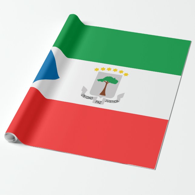 Kennzeichen für äquatoriale Guinea Geschenkpapier (Ungerollt)