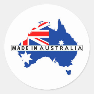 Kennzeichen für australische Landkarte Runder Aufkleber