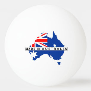 Kennzeichen für australische Landkarte Tischtennisball