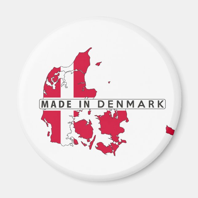 Kennzeichen für die denmarkierte Länderkarte Magnet (Vorne)