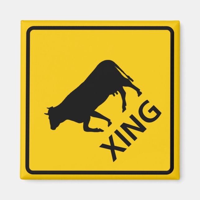 Kennzeichen für Rinderüberquerung Magnet (Vorne)