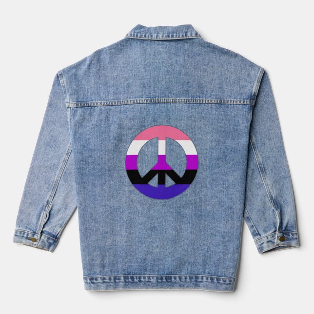 Kennzeichen "Geschlechtsfluss" Jeansjacke (Rückseite)
