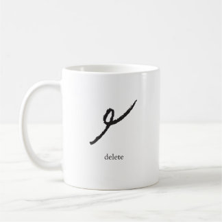 Kennzeichen-Tasse der Korrektoren -- Löschung Kaffeetasse