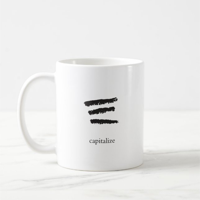 Kennzeichen-Tasse der Korrektoren -- schreiben Sie Kaffeetasse (Links)