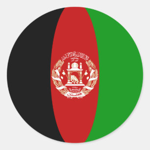 Kennzeichnung der Fischereiflagge in Afghanistan Runder Aufkleber