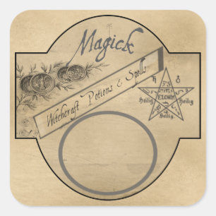 KENNZEICHNUNG DER MAGIKPOSITIONEN QUADRATISCHER AUFKLEBER