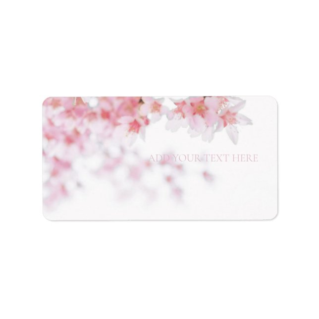 KENNZEICHNUNG DER RÜCKKEHR: CHERRY BLOSSOM ADRESSAUFKLEBER (Vorne)