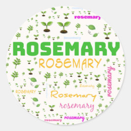 KENNZEICHNUNG DES HERB-WORTS - ROSEMARY RUNDER AUFKLEBER