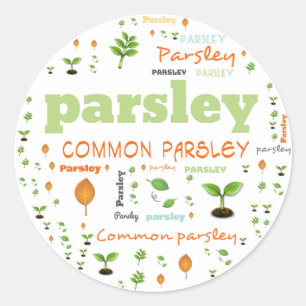 KENNZEICHNUNG DES WORTES - PARSLEY RUNDER AUFKLEBER