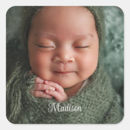 Kennzeichnung von Baby/Neugeborenen/Kind Quadratischer Aufkleber