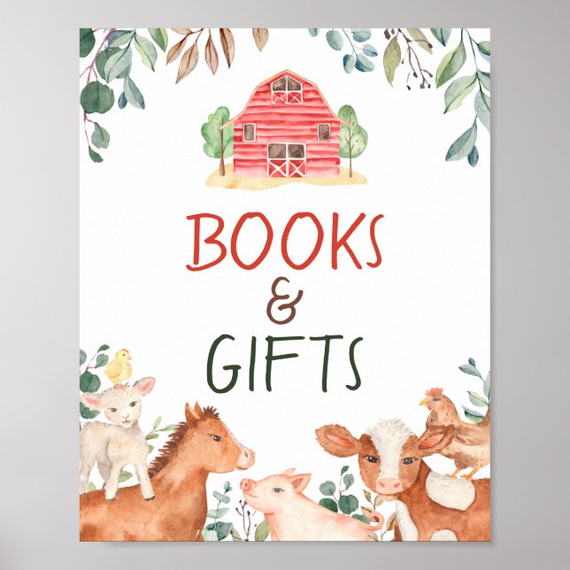 Kennzeichnung von Büchern und Geschenken für Landt Poster (Vorne)