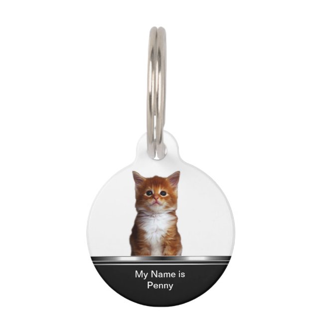 Kennzeichnung von Katzen Haustiermarke (Vorderseite)