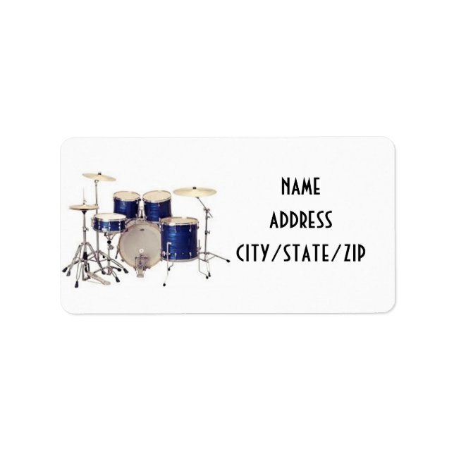 ***KENNZEICHNUNGEN FÜR DRUMMER*** ADRESSAUFKLEBER (Vorne)