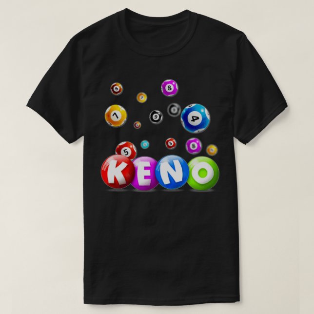 Keno Casino Gamble Game T-Shirt (Design vorne)