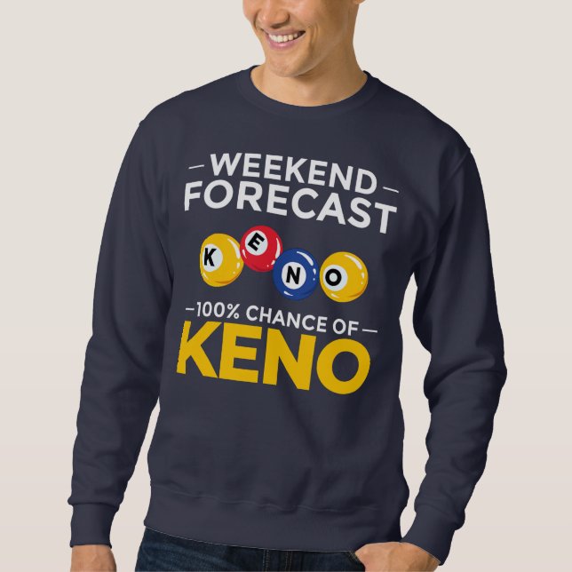 Keno Game Player Slot Machine Numbers Casino  Sweatshirt (Vorderseite)
