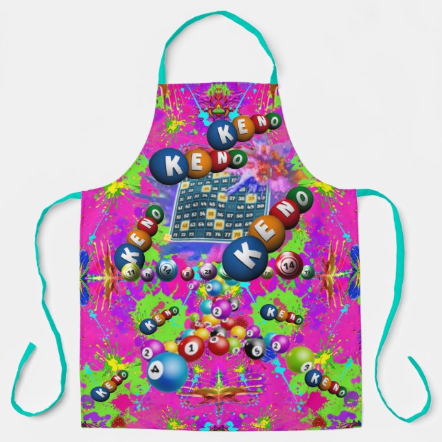 Keno Keno Splattered Paint CBDOilPrincess Schürze (Vorderseite)