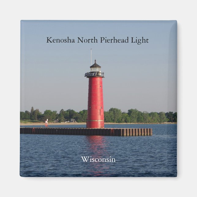 Kenosha North Pierhead Light Magnet (Vorne)