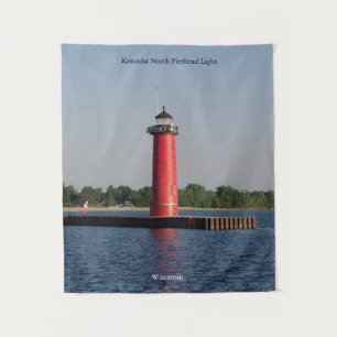 Kenosha North Pierhead Light Tapestation Wandteppich
