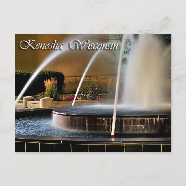 Kenosha, Wisconsin Postkarte (Vorderseite)