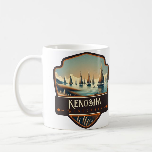 Kenosha, Wisconsin | VINTAG Kaffeetasse (Links)