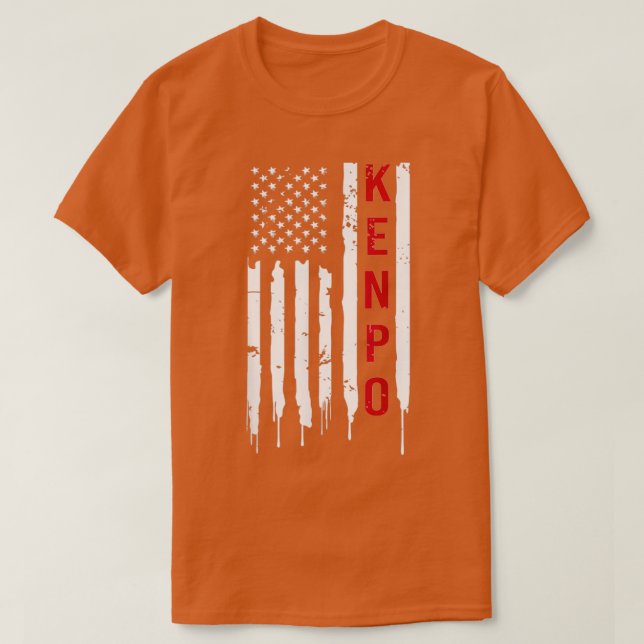 Kenpo Karate Amerika Flag T-Shirt (Design vorne)
