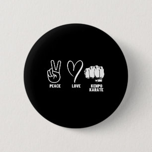 Kenpo Karate Coach Peace Liebe American Kenpo Button