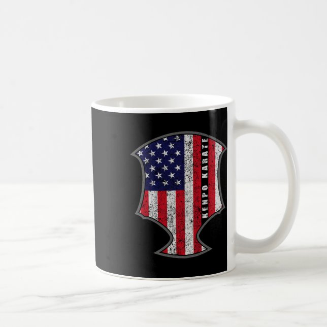 Kenpo Karate Fighter Patriotic Novel Kaffeetasse (Rechts)