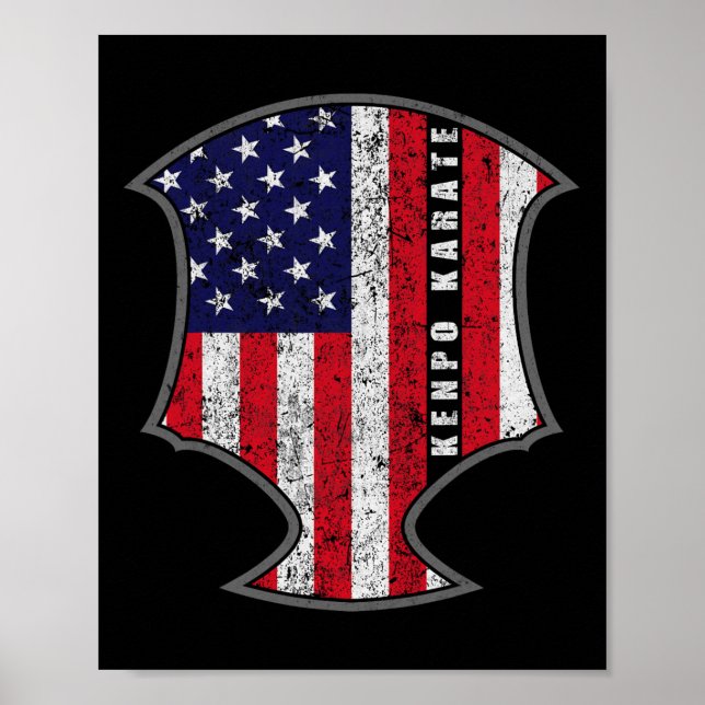 Kenpo Karate Fighter Patriotic Novel Poster (Vorne)