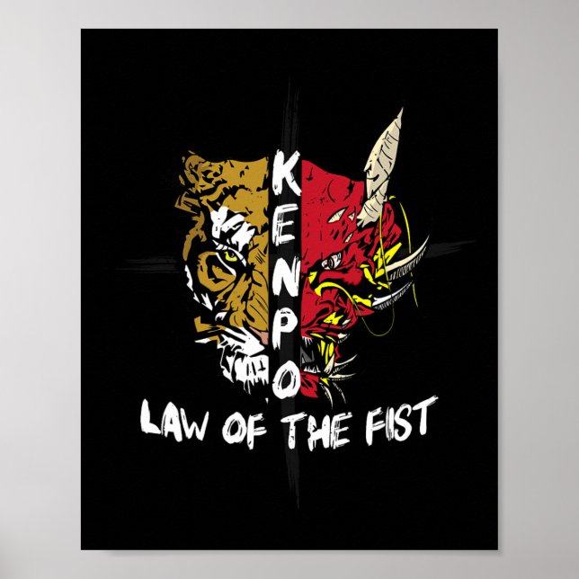 Kenpo-Karate-Gesetz der ersten Kampfkünste Poster (Vorne)