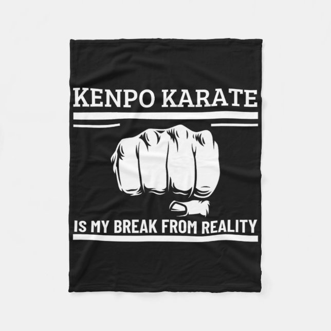 Kenpo Karate ist mein Bruch mit der Realität lusti Fleecedecke (Vorderseite)