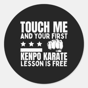 Kenpo Karate Lesson für Freier Coach Funny America Runder Aufkleber