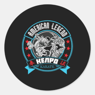 Kenpo Karate Martial Artist Runder Aufkleber