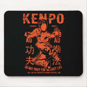 Kenpo Karate Martial Arts Vintag Retro Style Dist Mousepad