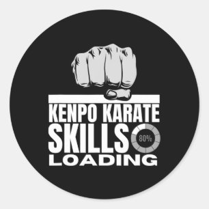 Kenpo Karate Skills Loading Funny American Kenpo 2 Runder Aufkleber