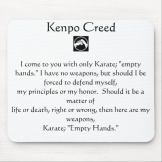 Kenpo Kredo Mousepad