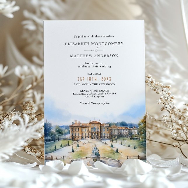 Kensington Palace Gardens London UK Wedding Einladung (Von Creator hochgeladen)