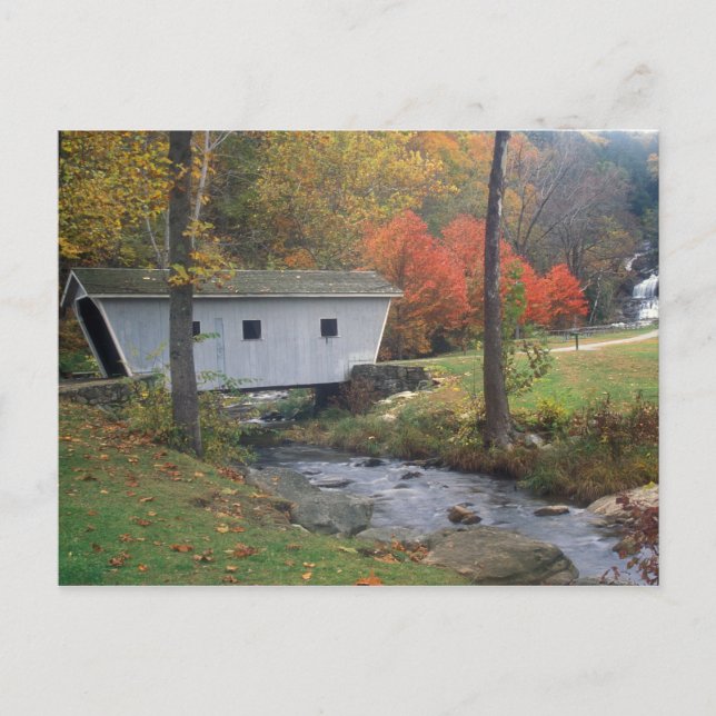 Kent Falls Covered Bridge Postkarte (Vorderseite)