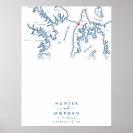 Kent Island MD Weddern Modern Guest Book Poster