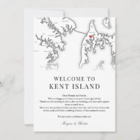 Kent Island Schwarz-weiße Hochzeit Begrüßungsreise