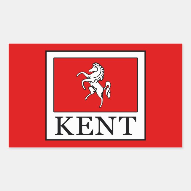 Kent Landkreis England Rechteckiger Aufkleber (Vorderseite)