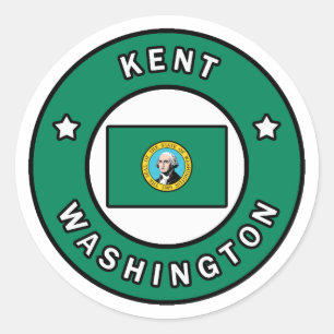 Kent Washington Runder Aufkleber