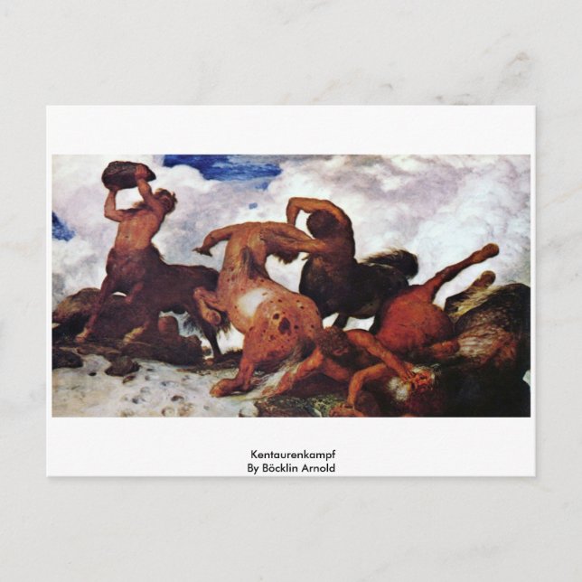 Kentaurenkampf von Böcklin Arnold Postkarte (Vorderseite)