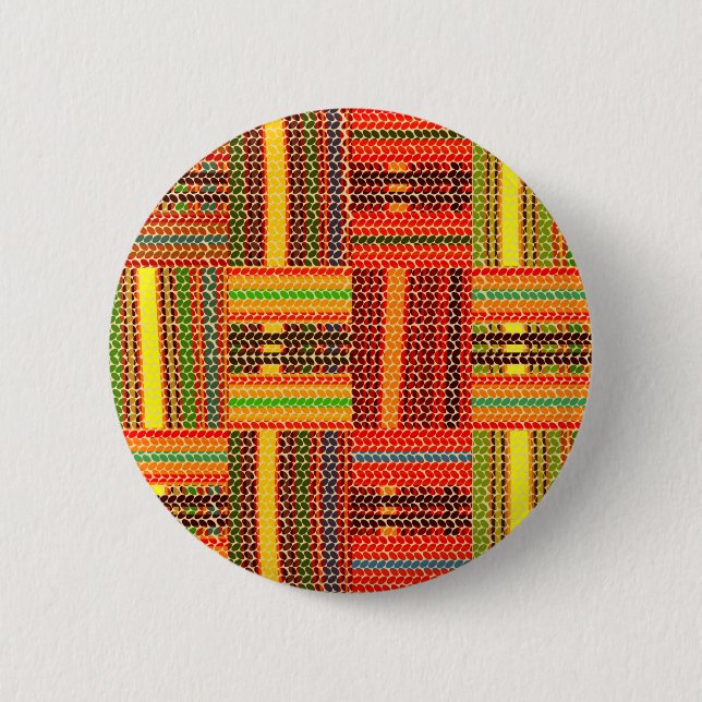 kente african print button (Vorderseite)